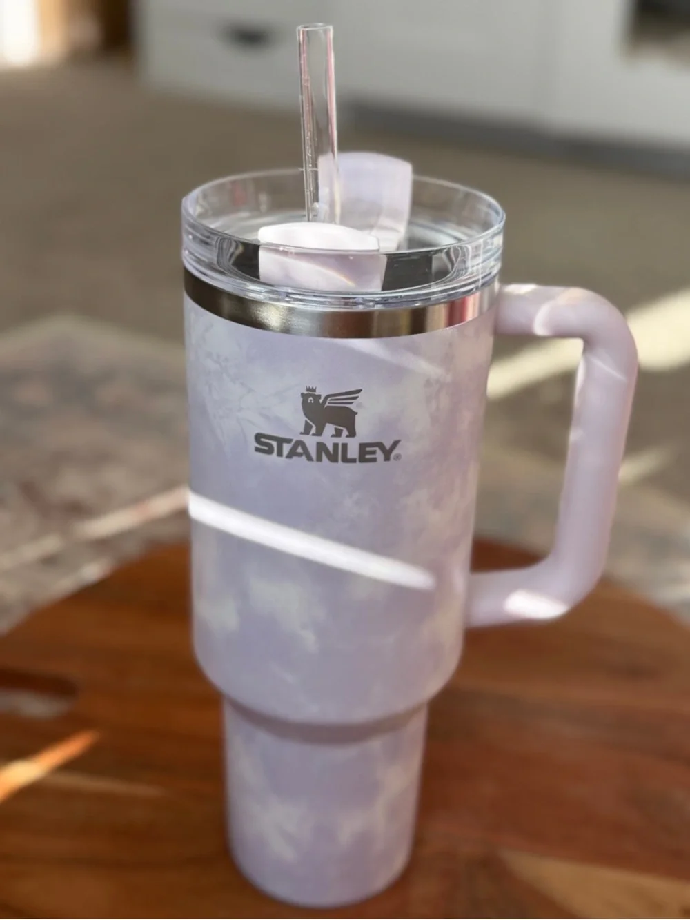 Stanley Lavender Cloud Marble 40 OZ Travel Tumbler with Handle - Picture 1 of 16